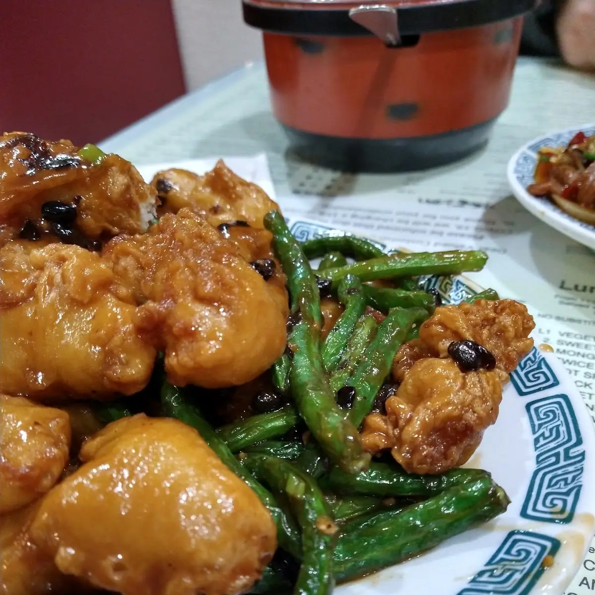 Fish in Black Bean Sauce and String Beans