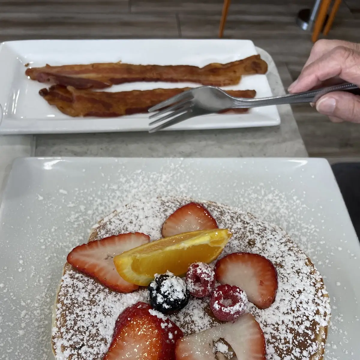 Buttermilk Pancakes and Bacon