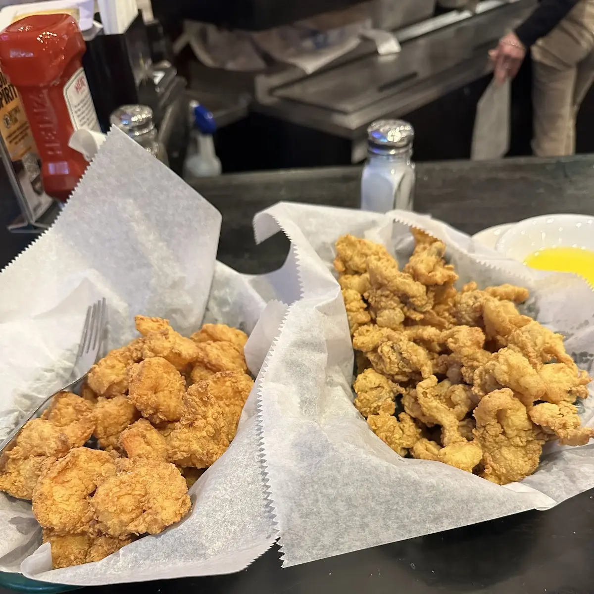 Small Fried Shrimp and Small Fried Clams