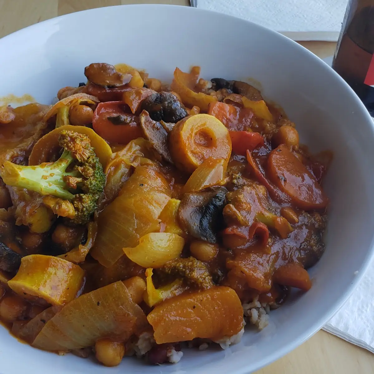 Curry Veggie Rice Bowl Vegan