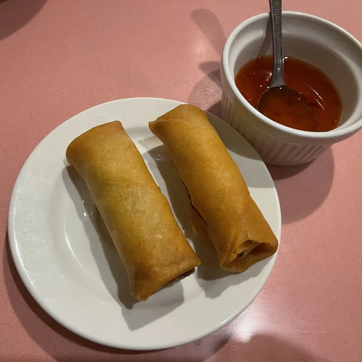 Egg Roll and Plum Sauce