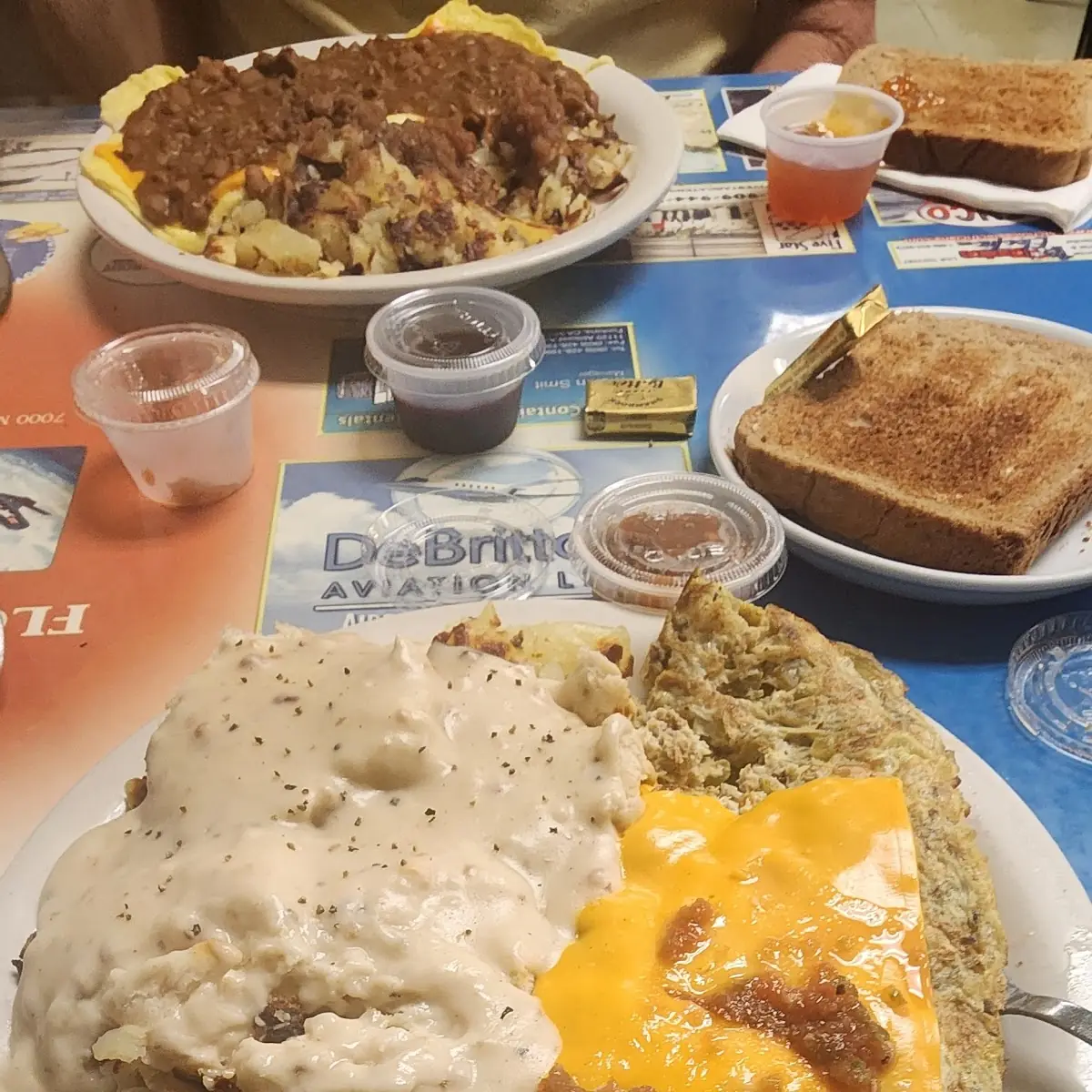Chili Cheese Omelet and Sausage Cheese