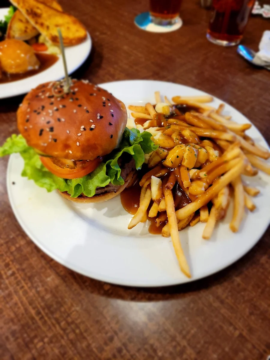 Bacon Cheeseburger and Poutine, Smitty's Restaurant & Lounge - Cranbrook