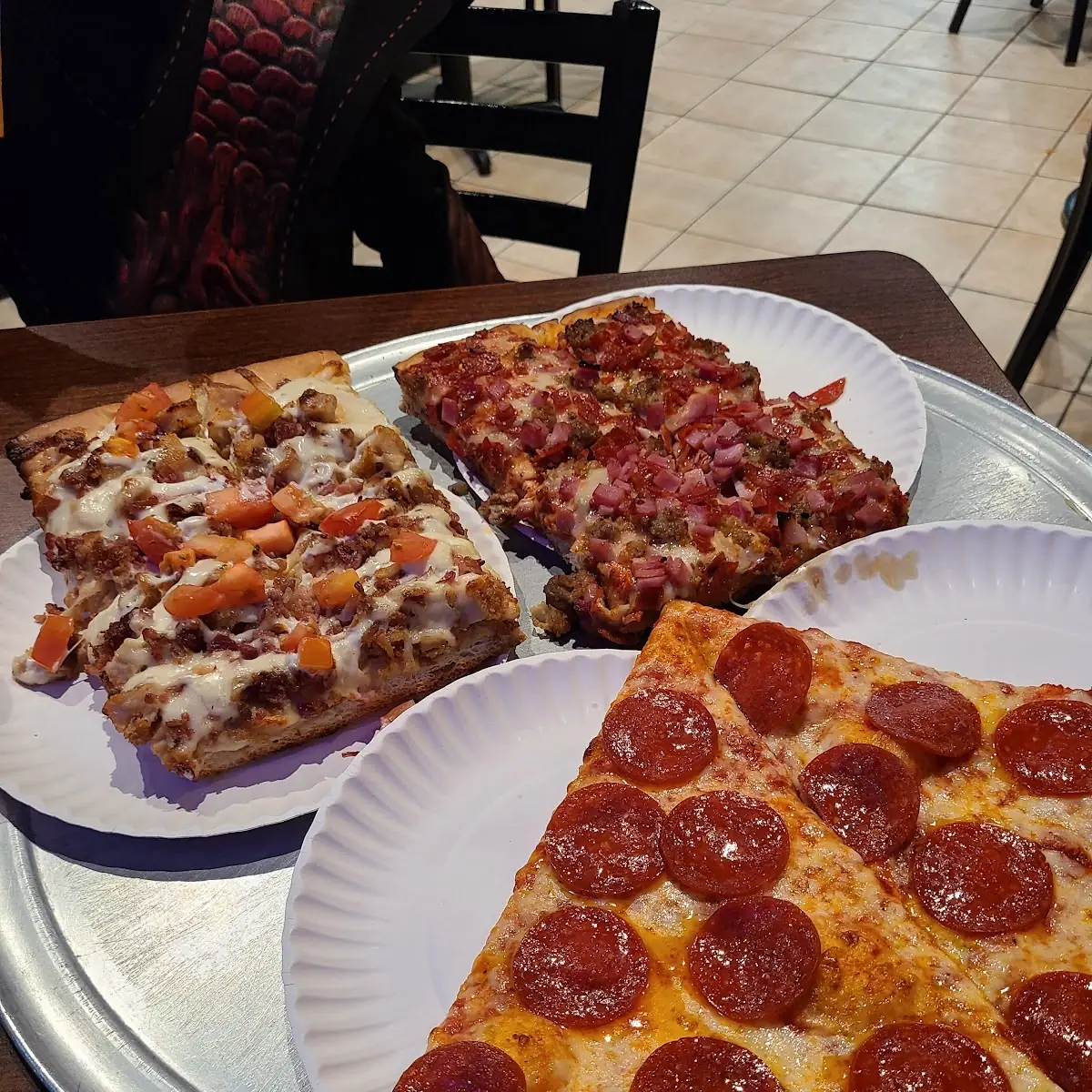 Chicken Bacon Ranch Meat Lovers Pizza Pepperoni Pizza Slice