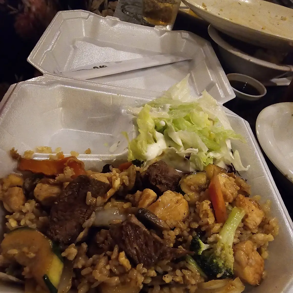 Fried Rice Chicken Teriyaki Steak