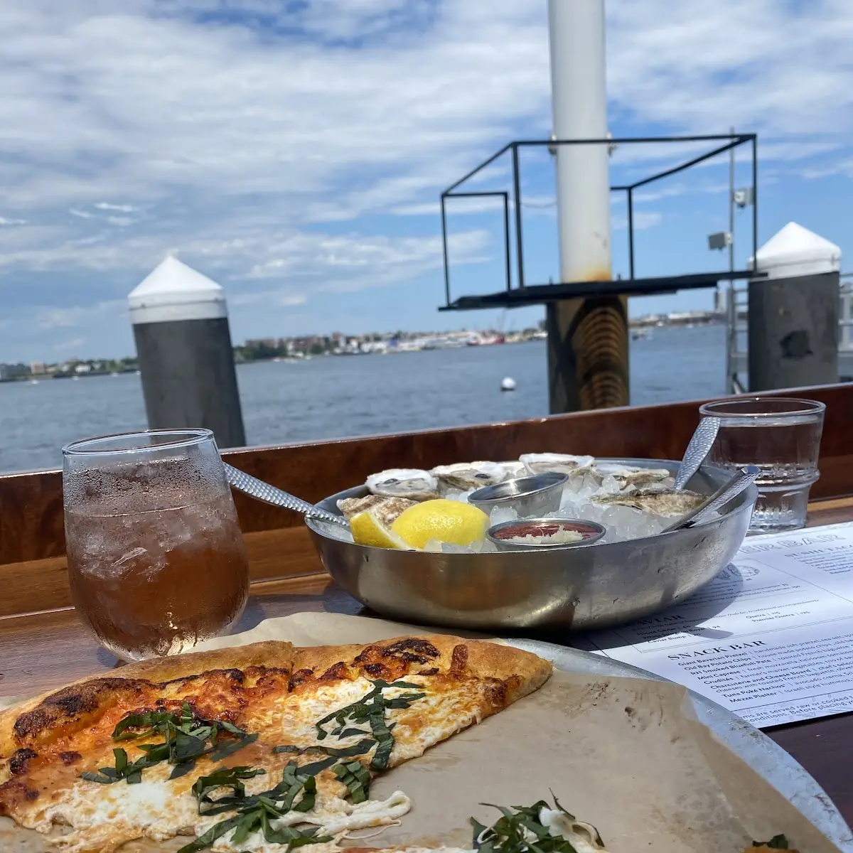 Margarita Pizza and Rose Spritz