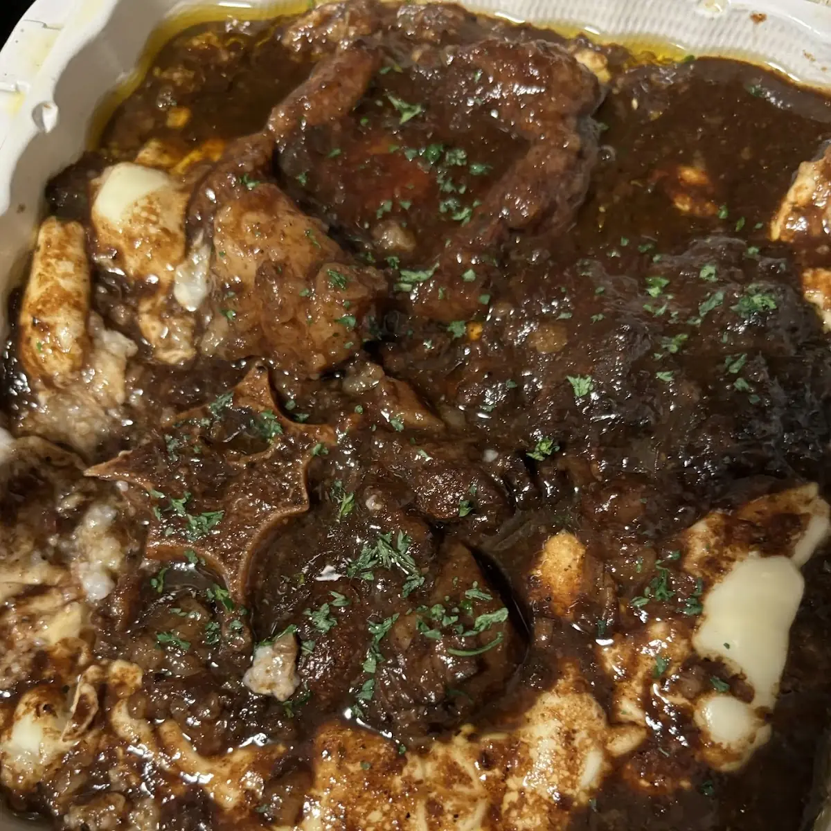Oxtail with Cheese Grits