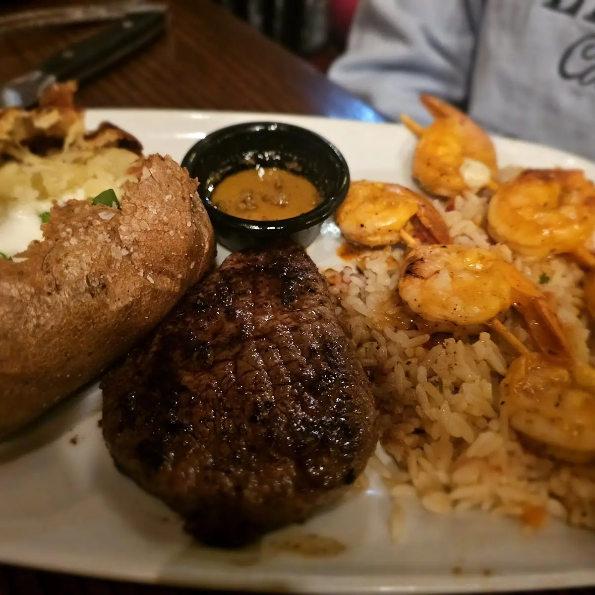 Baked Potato Flo's Filet Lobster Tail