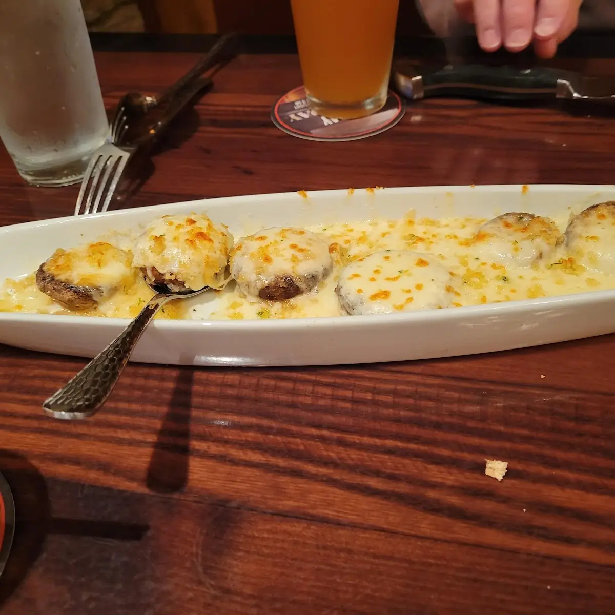 White Cheddar Stuffed Mushrooms