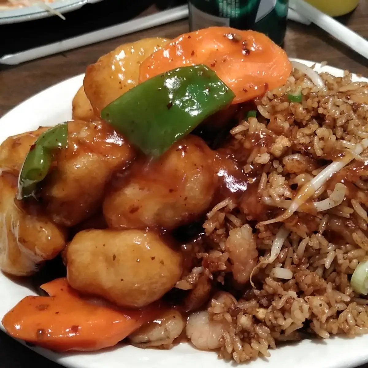 Orange Chicken Shrimp Fried Rice