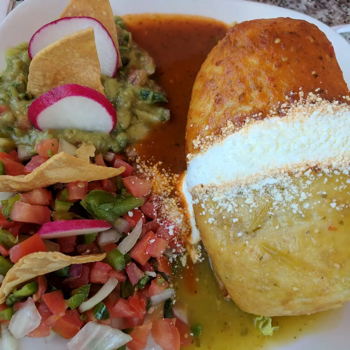 Mexican Flag Burrito