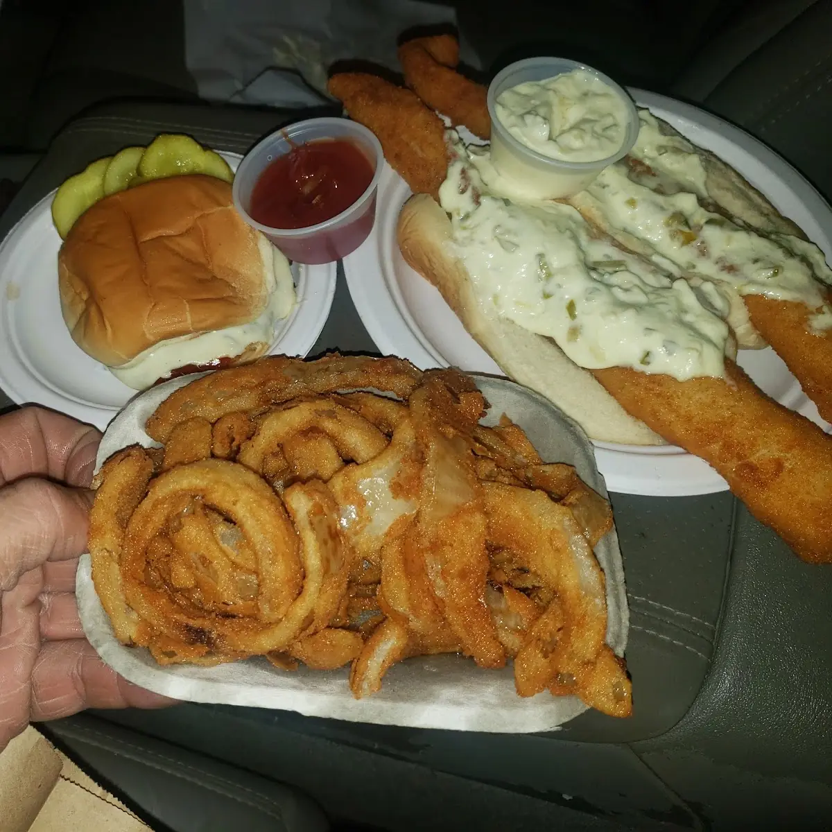 Fish Fry Onion Rings Cheeseburger Combo