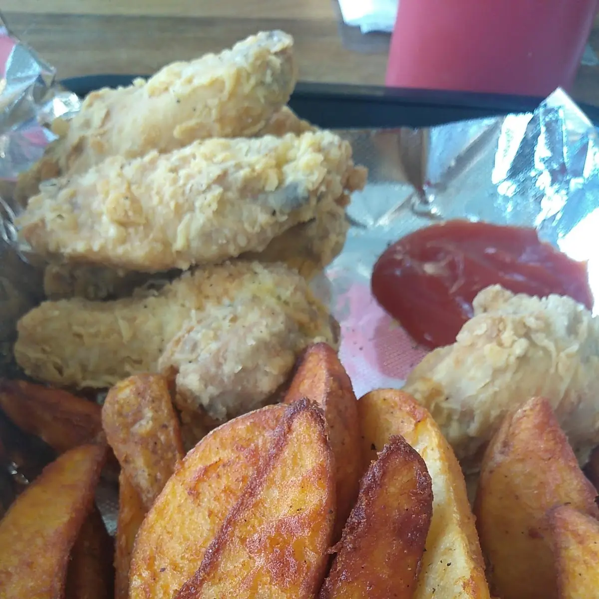 Chicken Wings Potato Logs