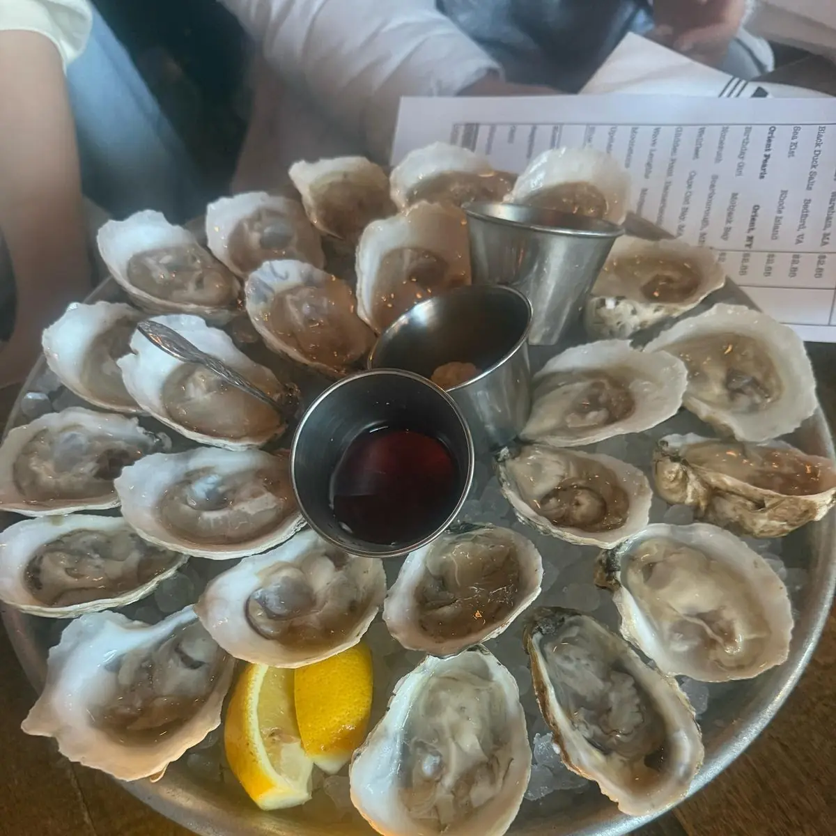 Happy Hour Oyster Selection