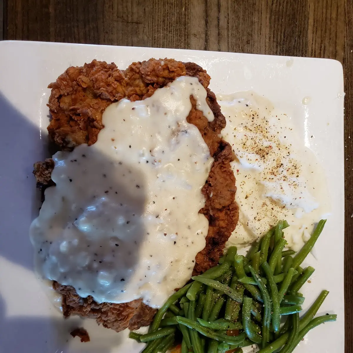 Chicken Fried Chicken with Green Beans