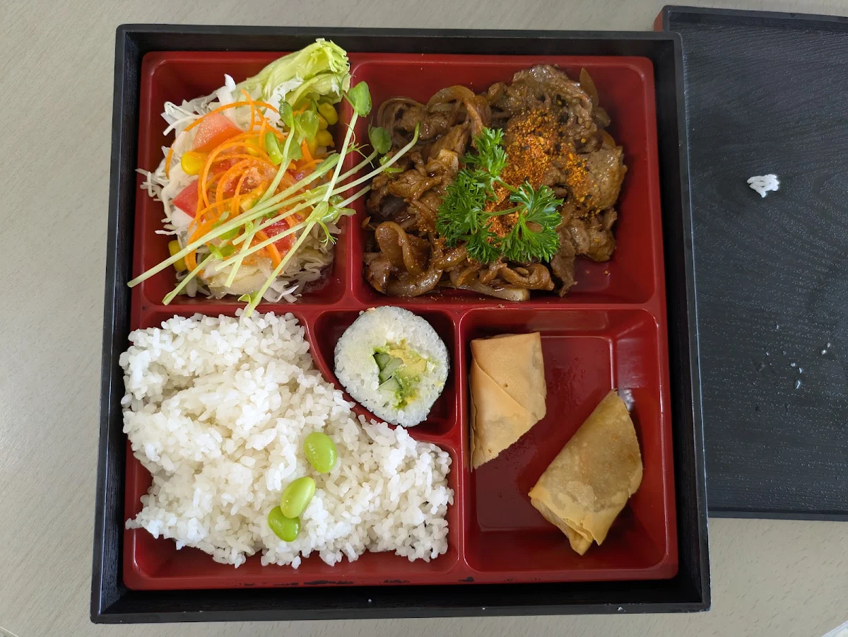 Spicy Beef Bento, Suma Beach Sushi & Lunch