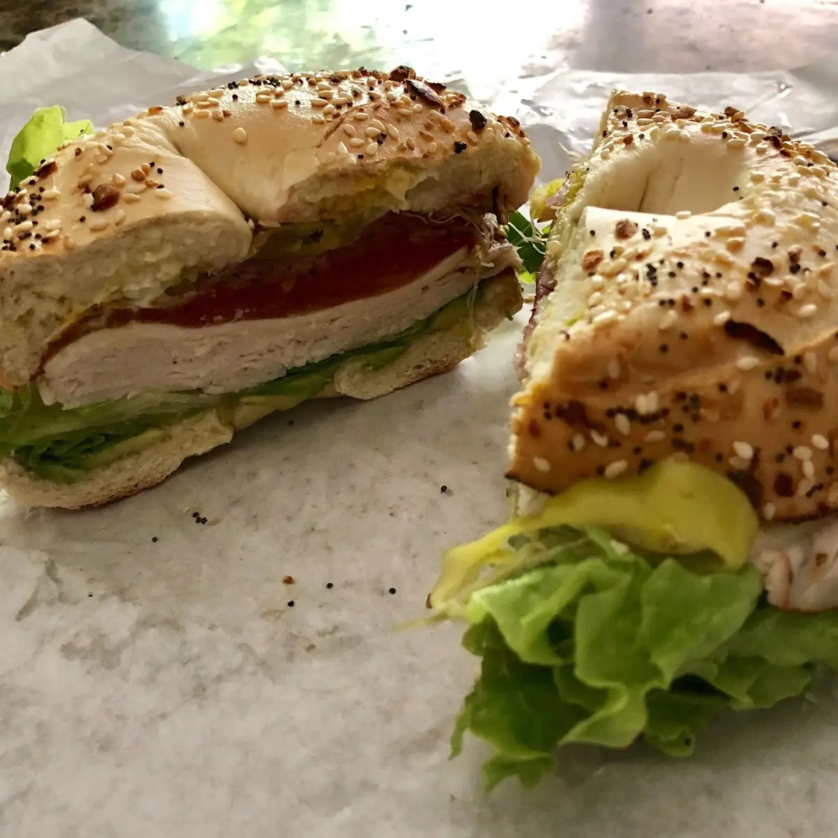 Turkey on an Everything Bagel