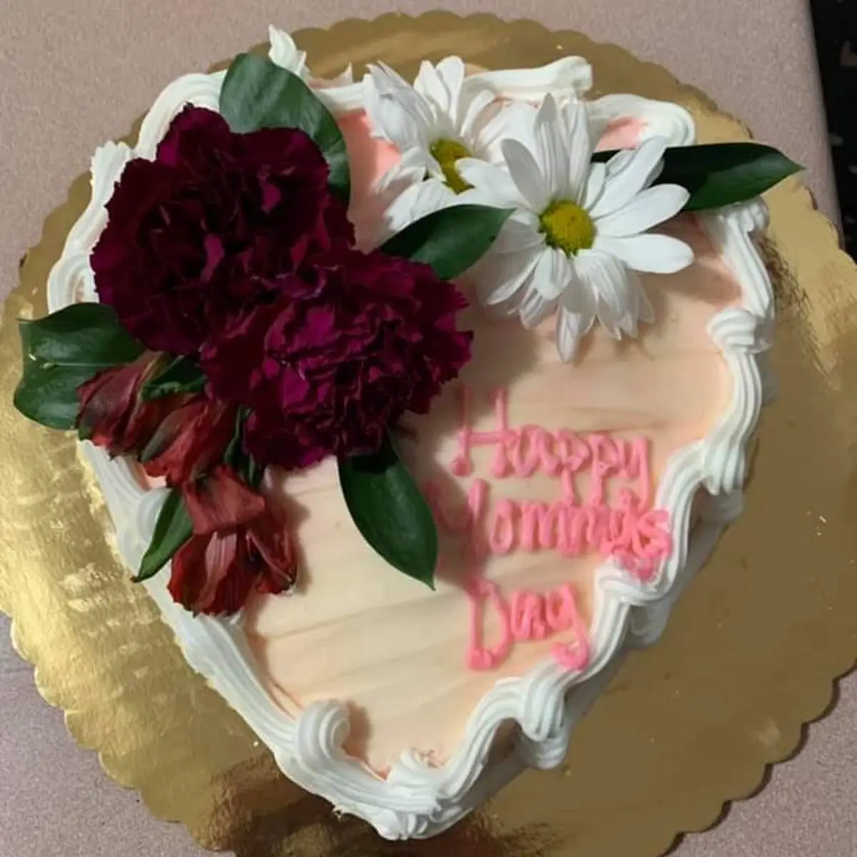 Vanilla Heart-Shaped Cake