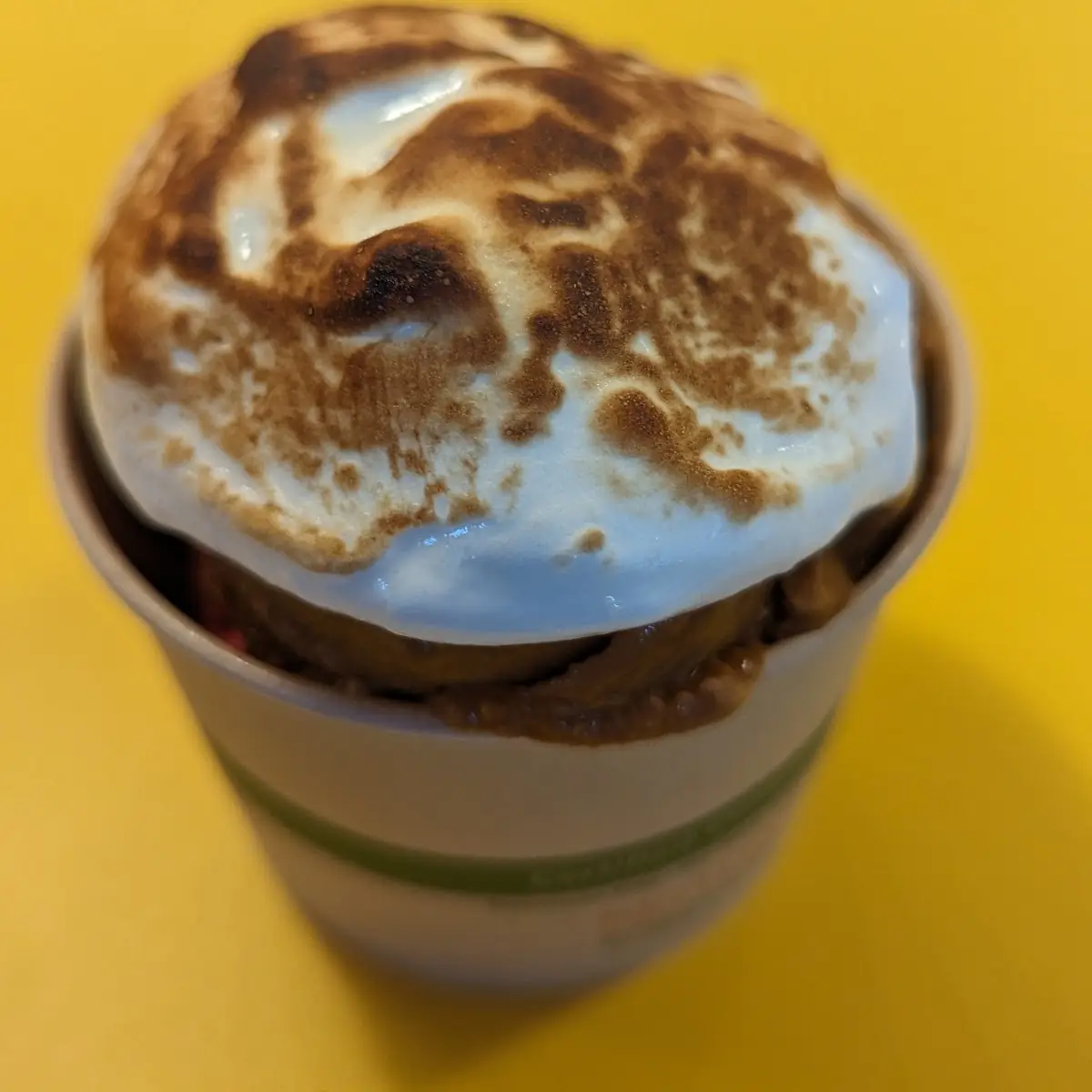 Ice Cream Cup with Toasted Marshmallow Fluff