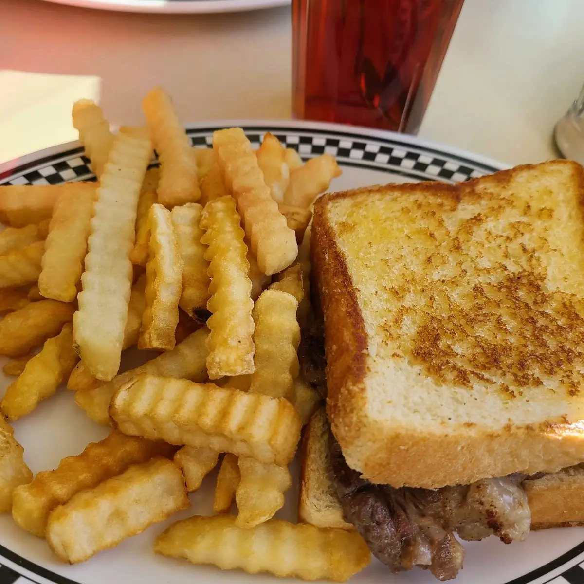 Patty Melt with Cheese Fries
