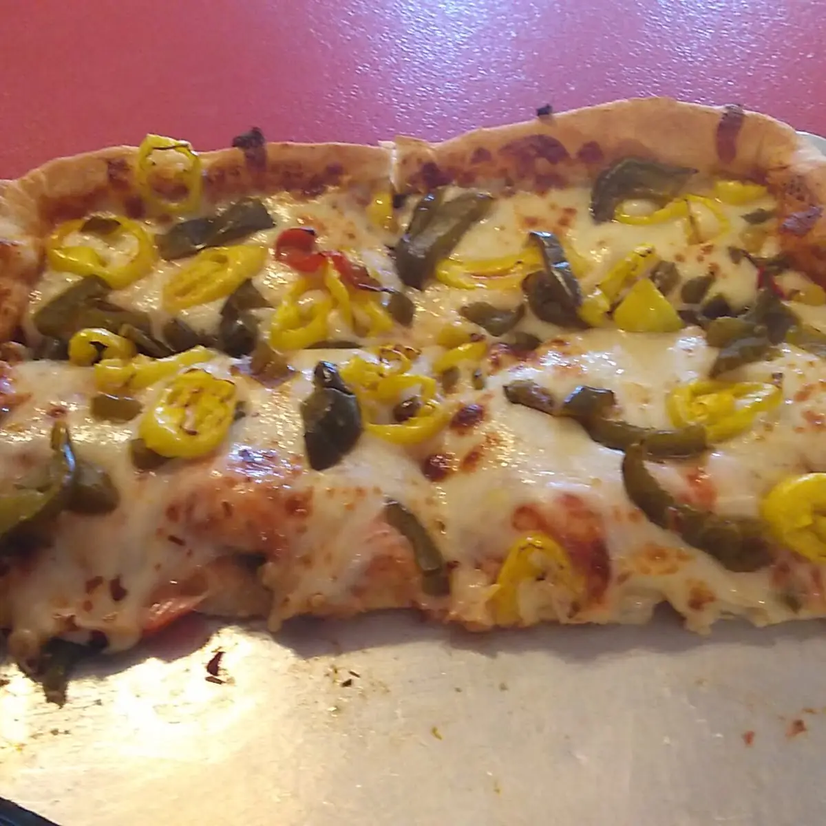Banana Peppers Green Pepper Pizza