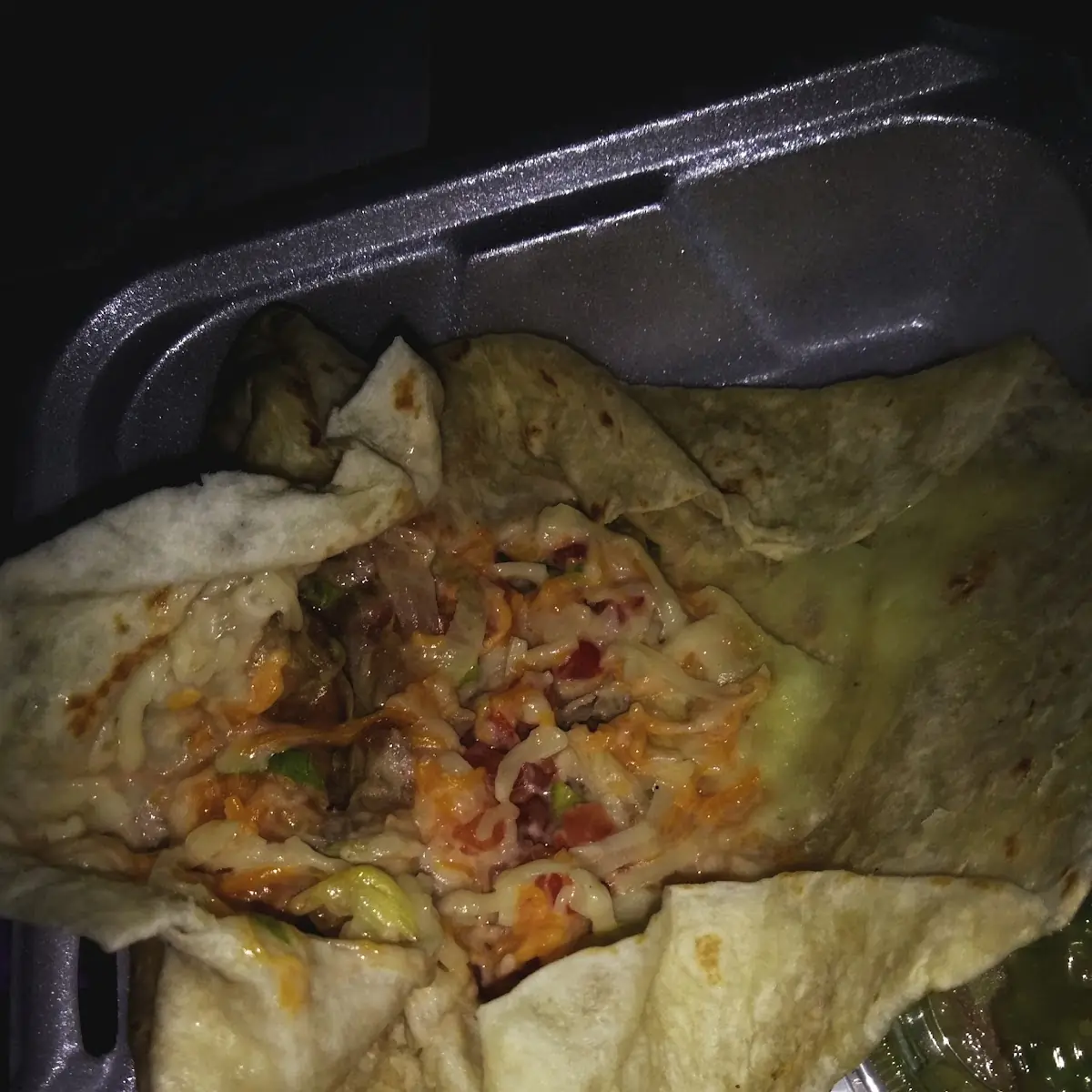 Pulled Pork Burrito Inside