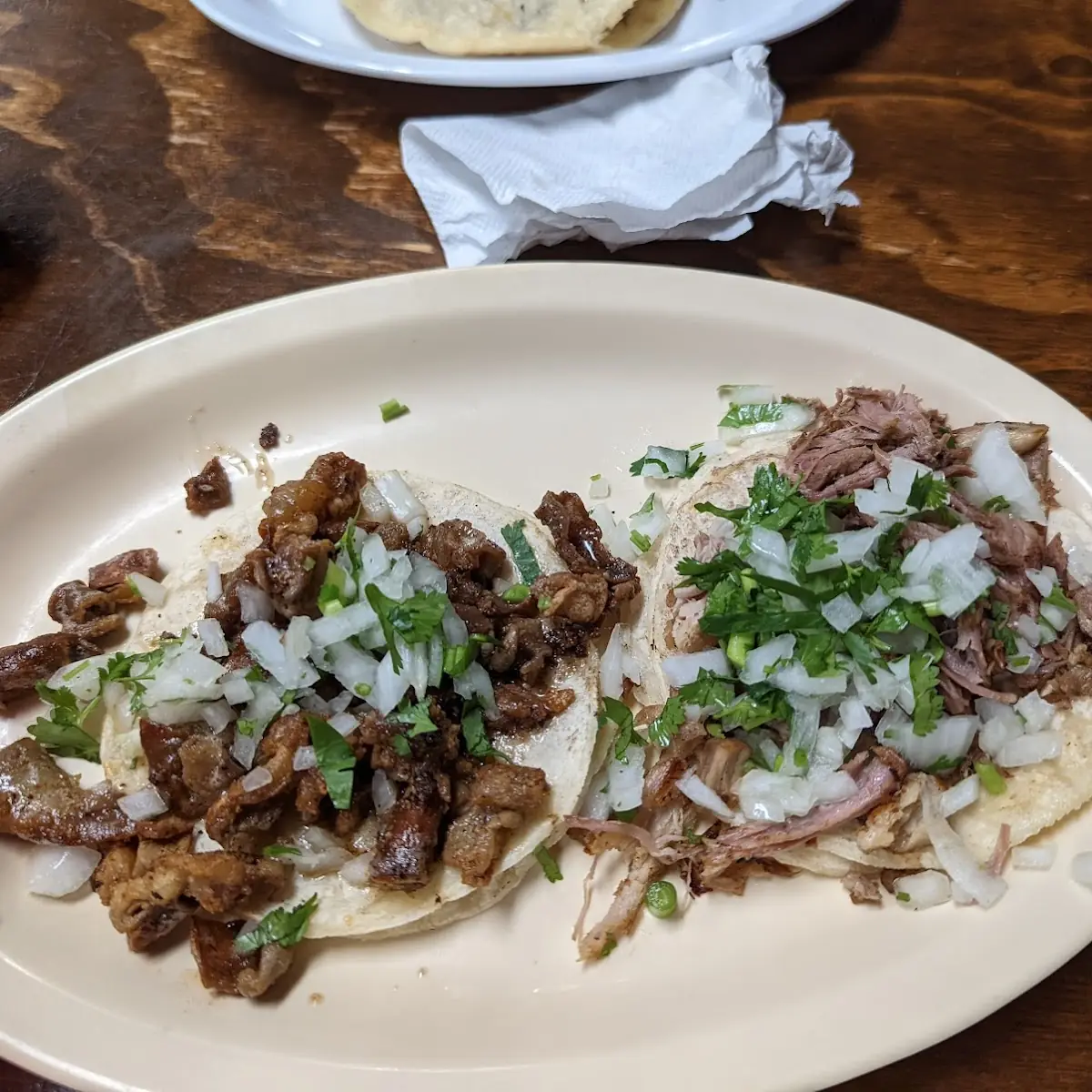 Tripa Tacos and One Barbacoa Taco