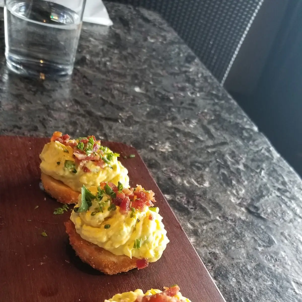 Fried Bacon Deviled Eggs