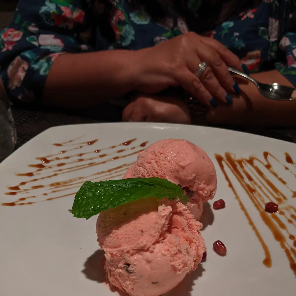 Pomegranate Chocolate Chip Mint Ice Cream
