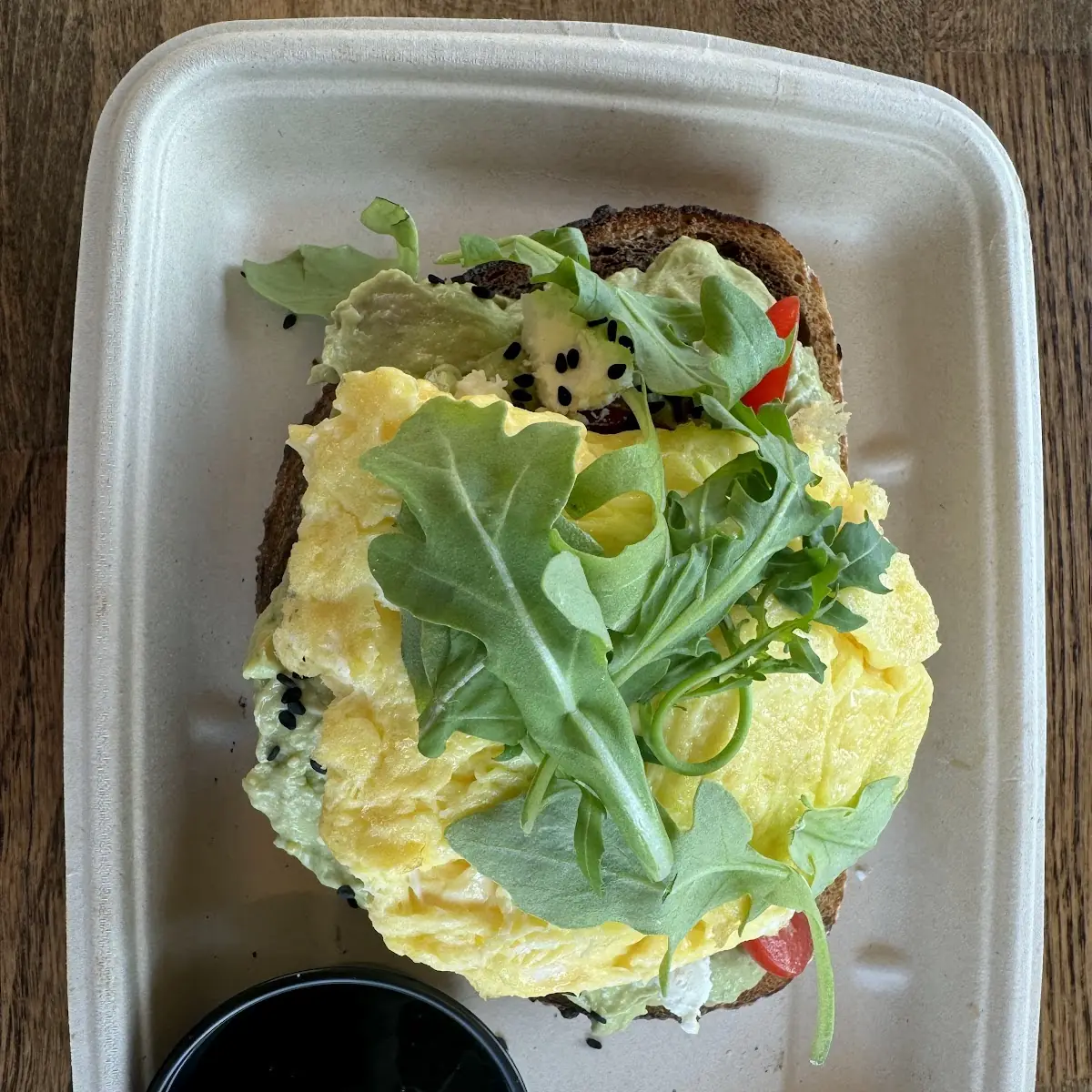 Egg and Avocado Toasted Bagel