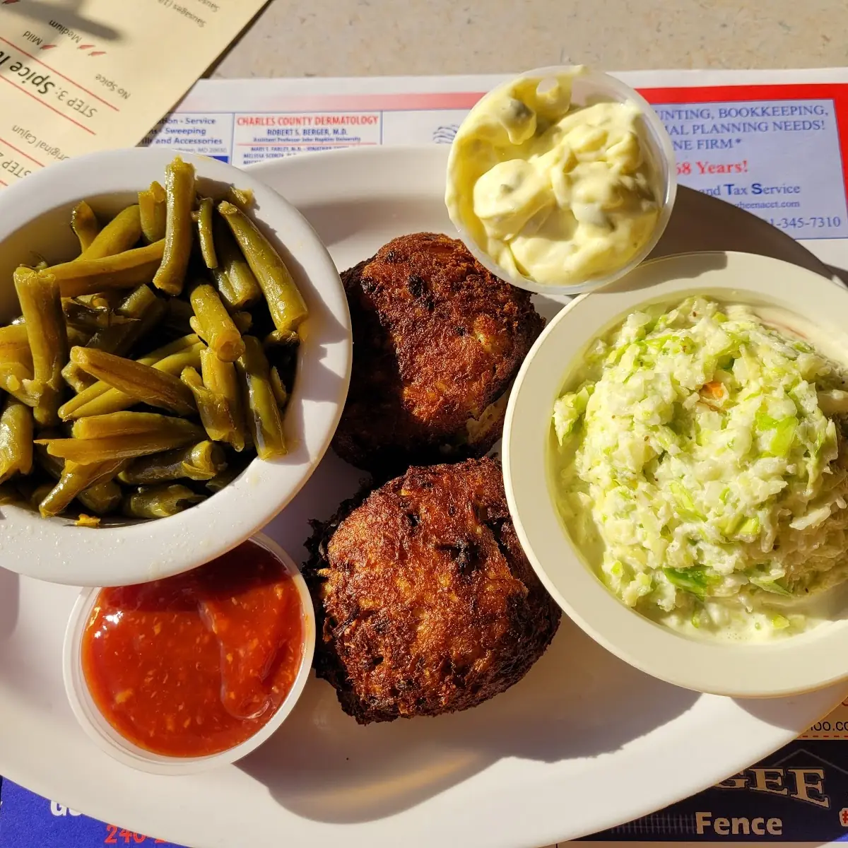 Crab Cake Dinner