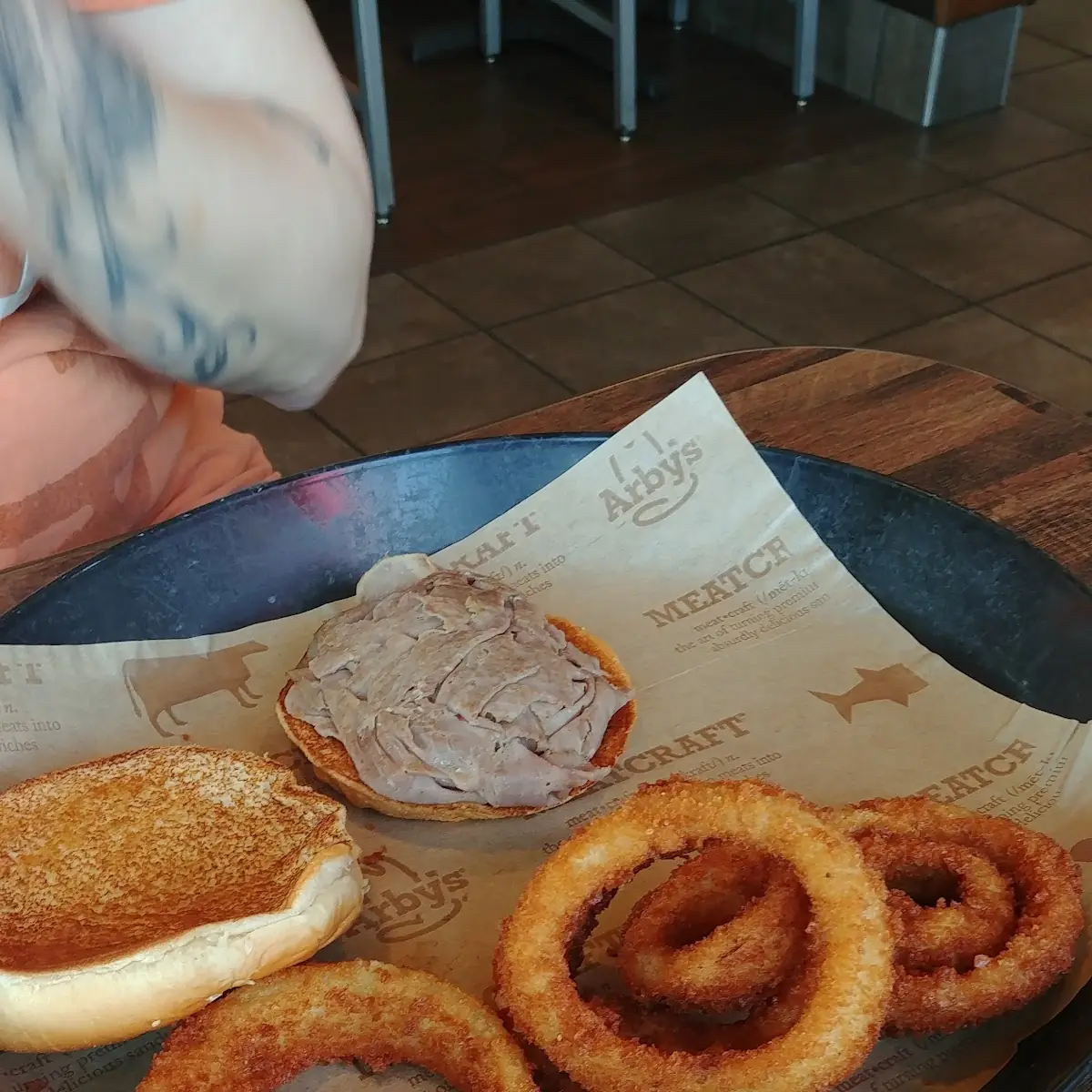 Roast Beef and Onion Rings