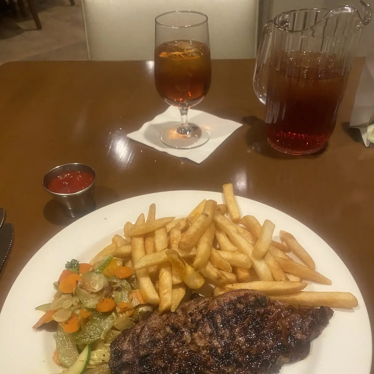 Grilled Ribeye Steak & Fries