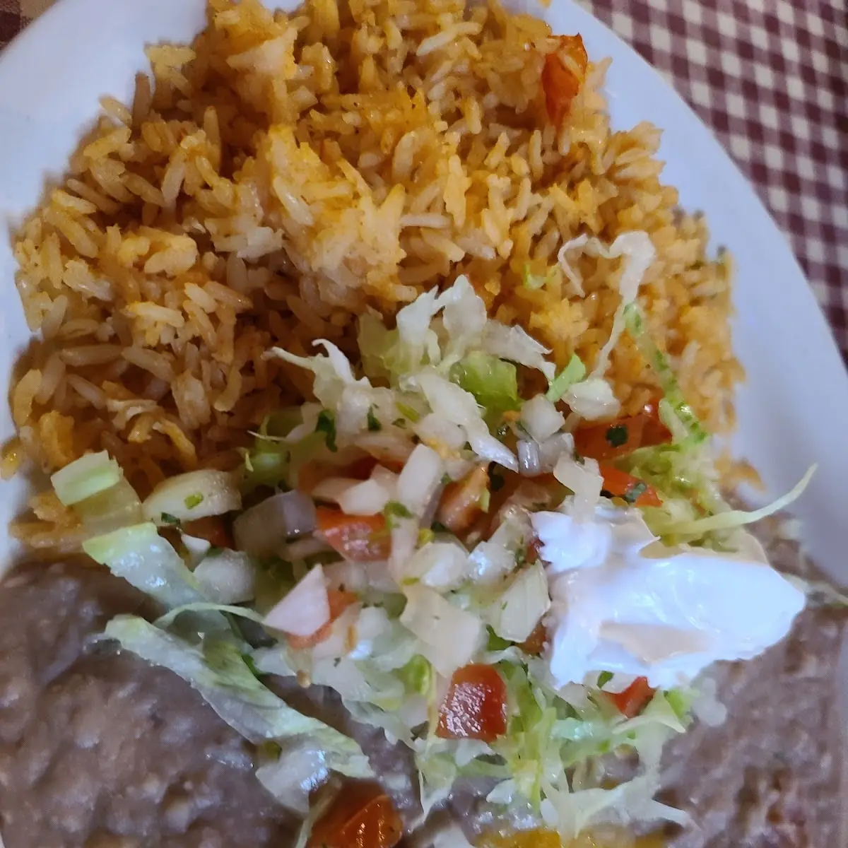 Rice and Beans with Sour Cream
