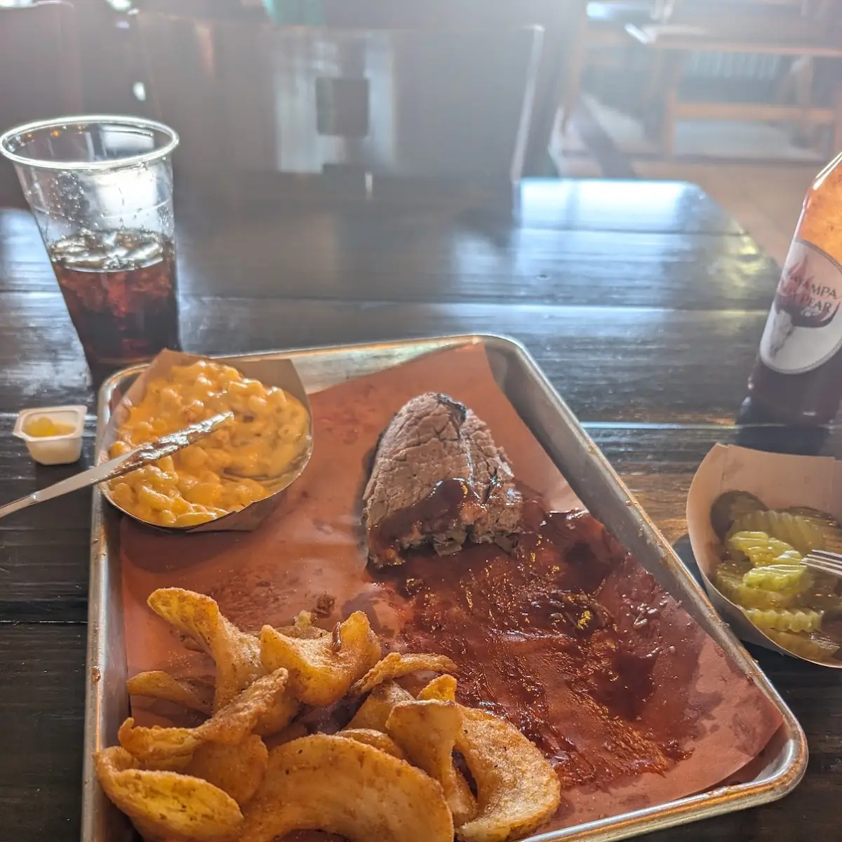Brisket Plate with Mac N Cheese