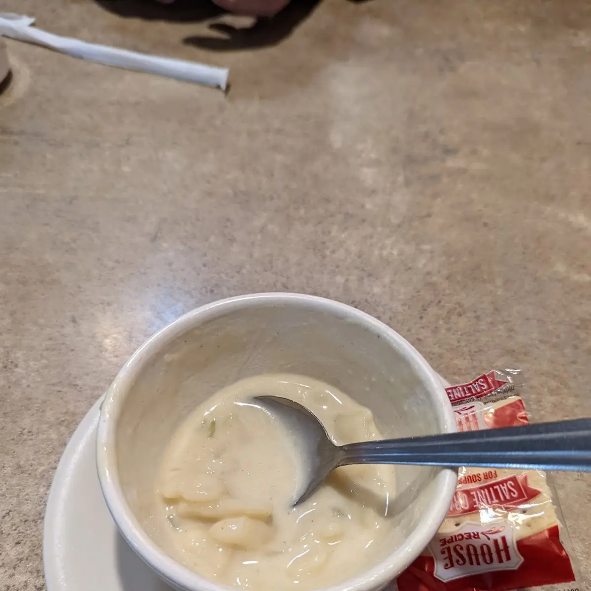 Hamburger and Cup of Soup