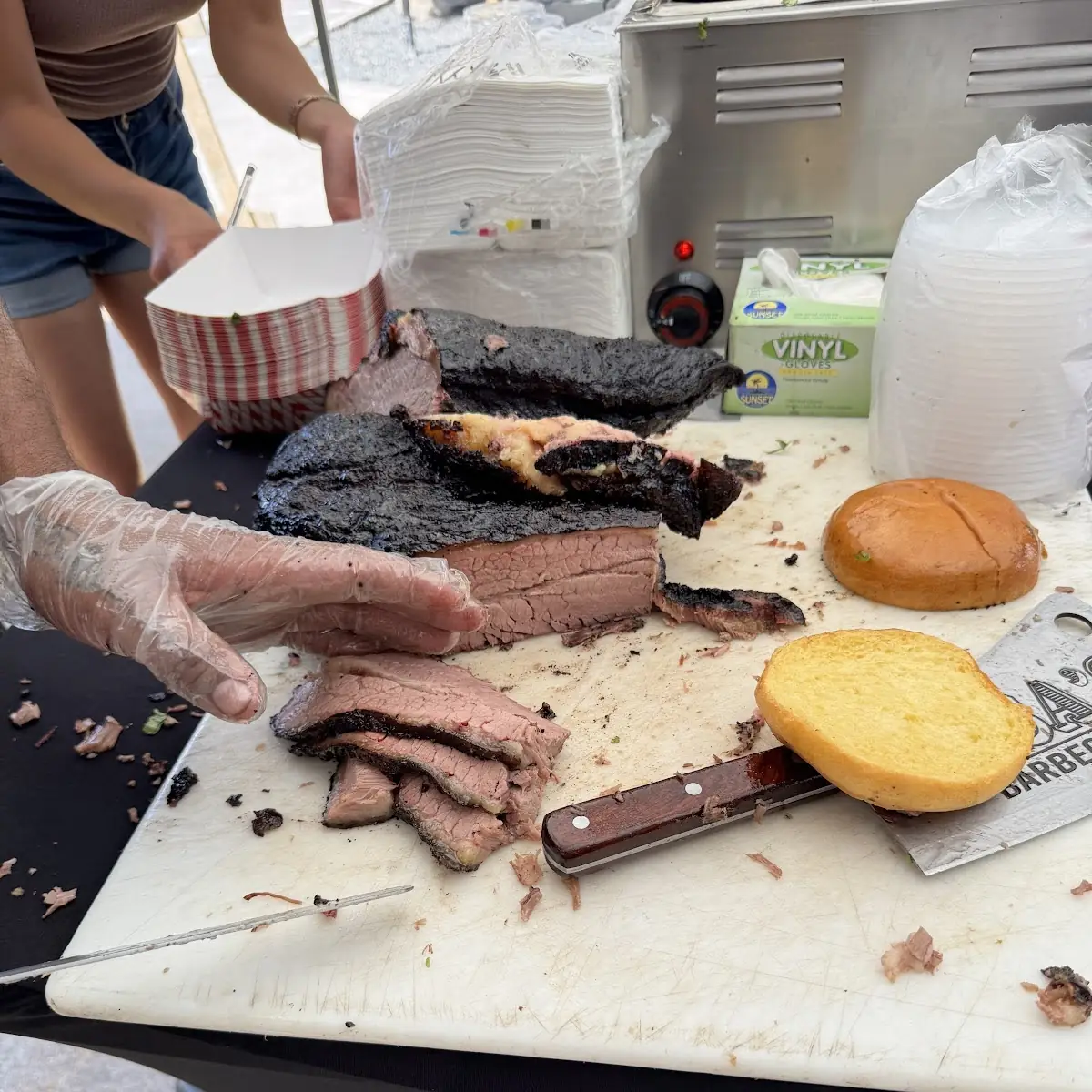 Sliced Brisket Sandwich