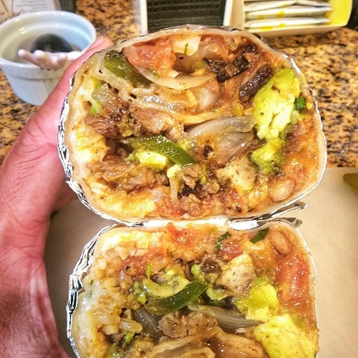 Super Carne Asada Burrito w Shrimp