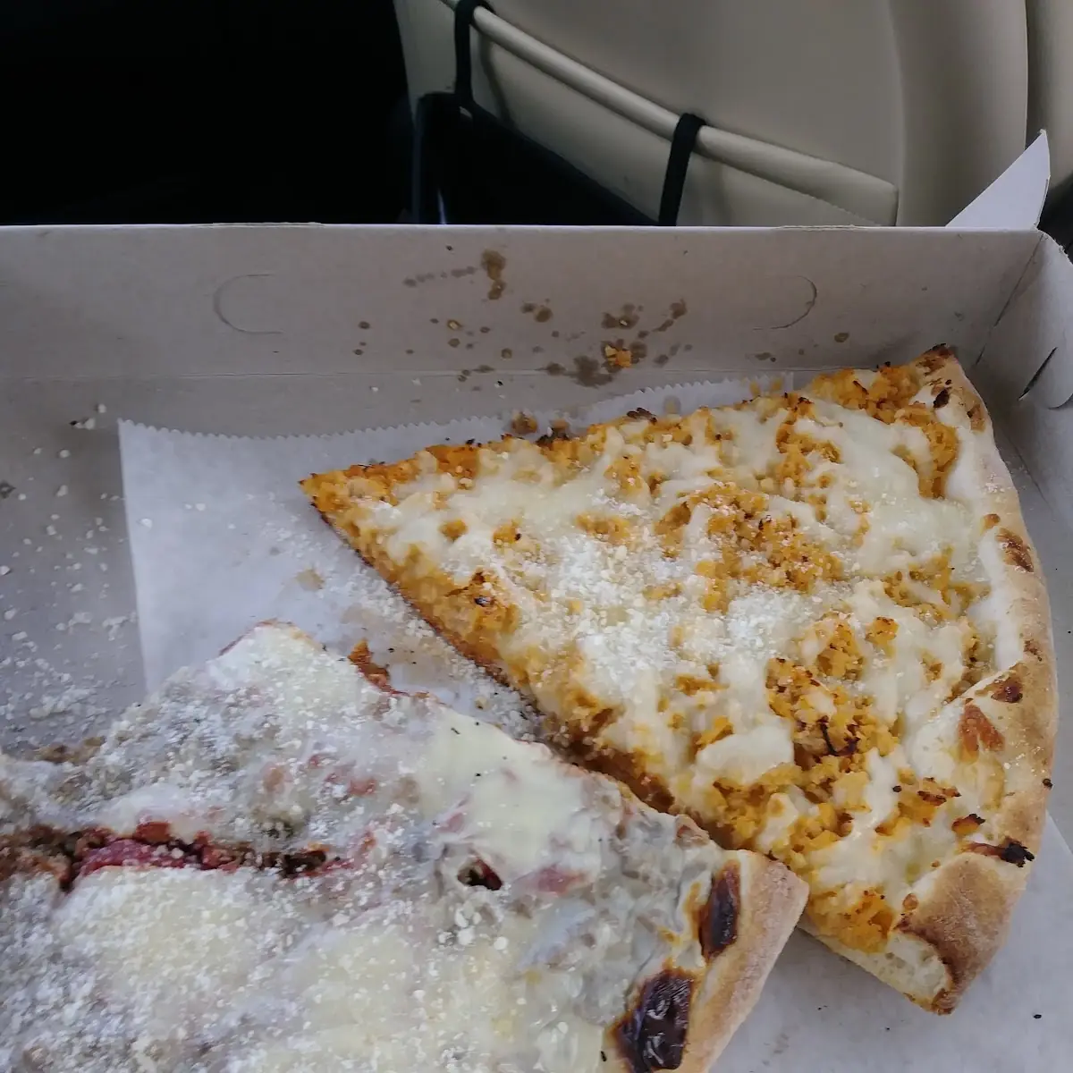 Buffalo Chicken Pizza and Philly Cheesesteak Pizza