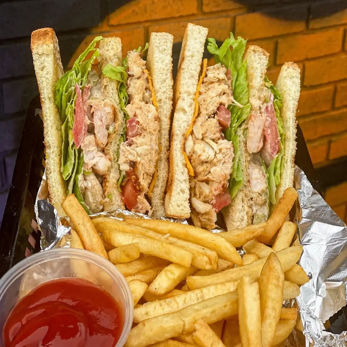 Seafood Club Sandwich