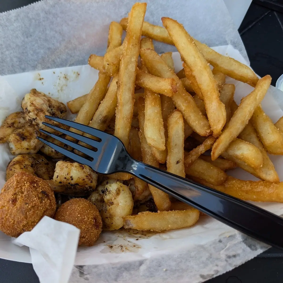 Grilled Shrimp & Fries