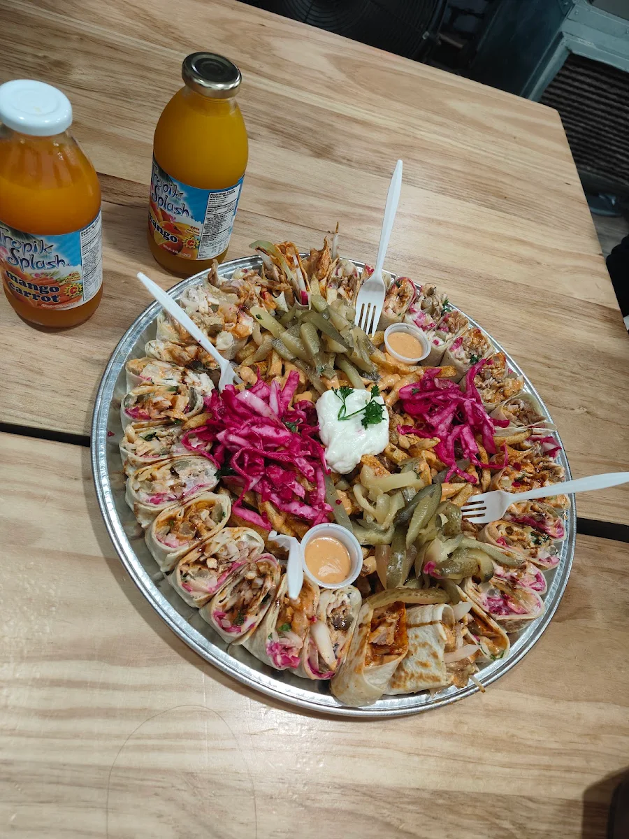 Lamb and Beef Shawafel Platter