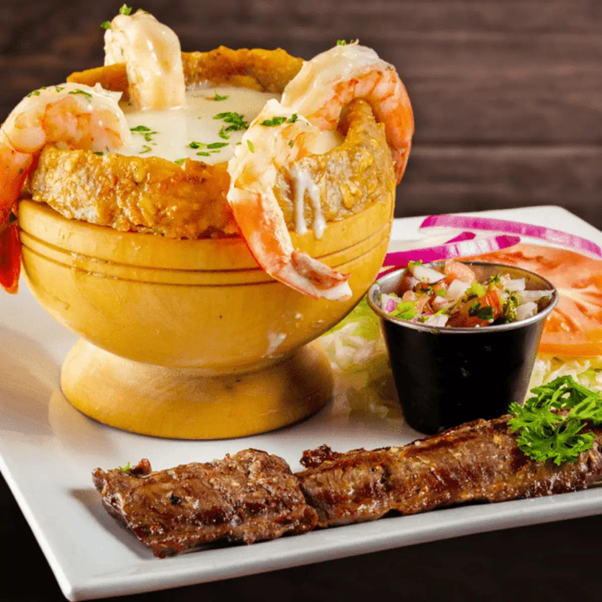 Surf & Turf Shrimp & Picahna