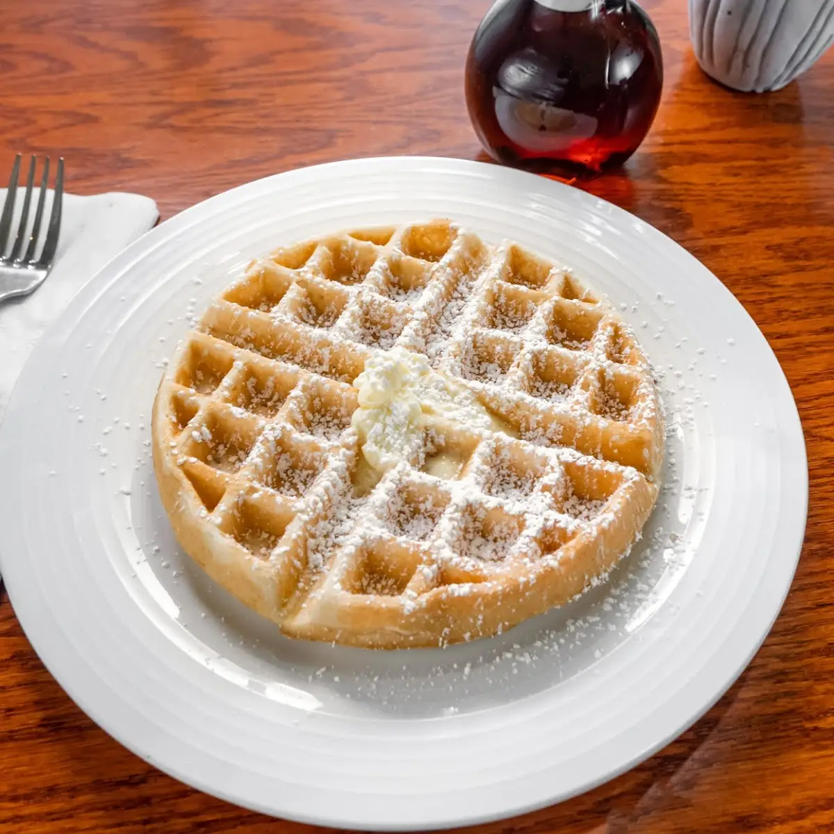Belgium Waffles with Maple Syrup