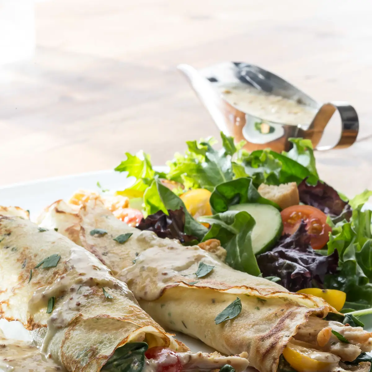 Roasted Chicken Crêpes