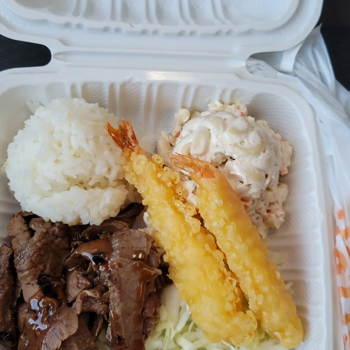 Shrimp Tempura & Teriyaki Steak