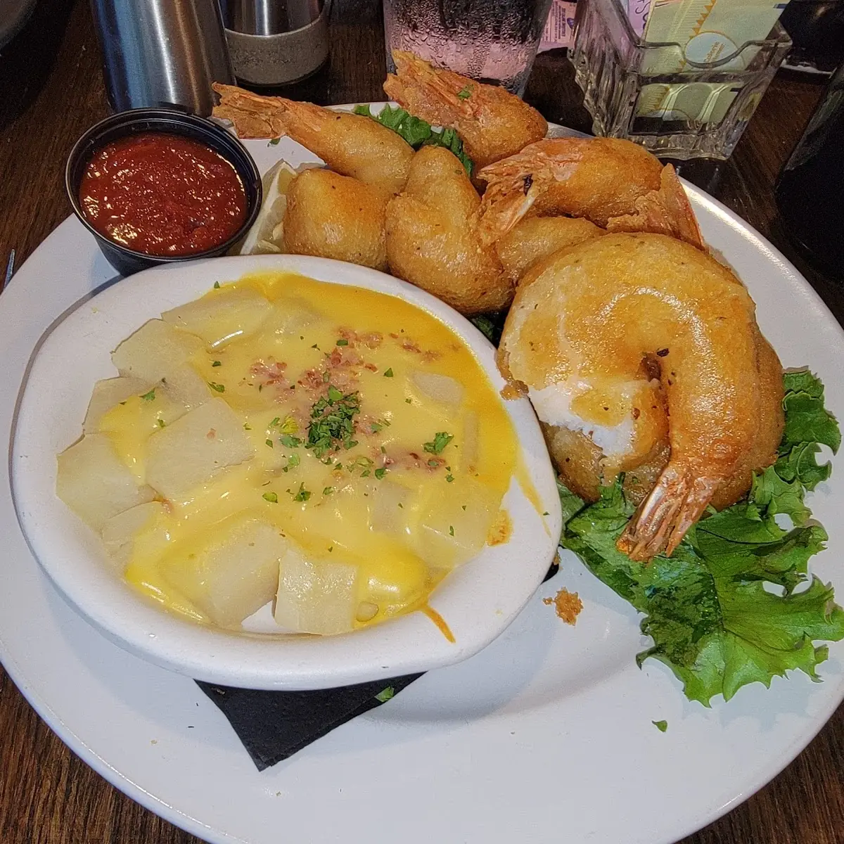 Battered Deep Fried Shrimp Dinner
