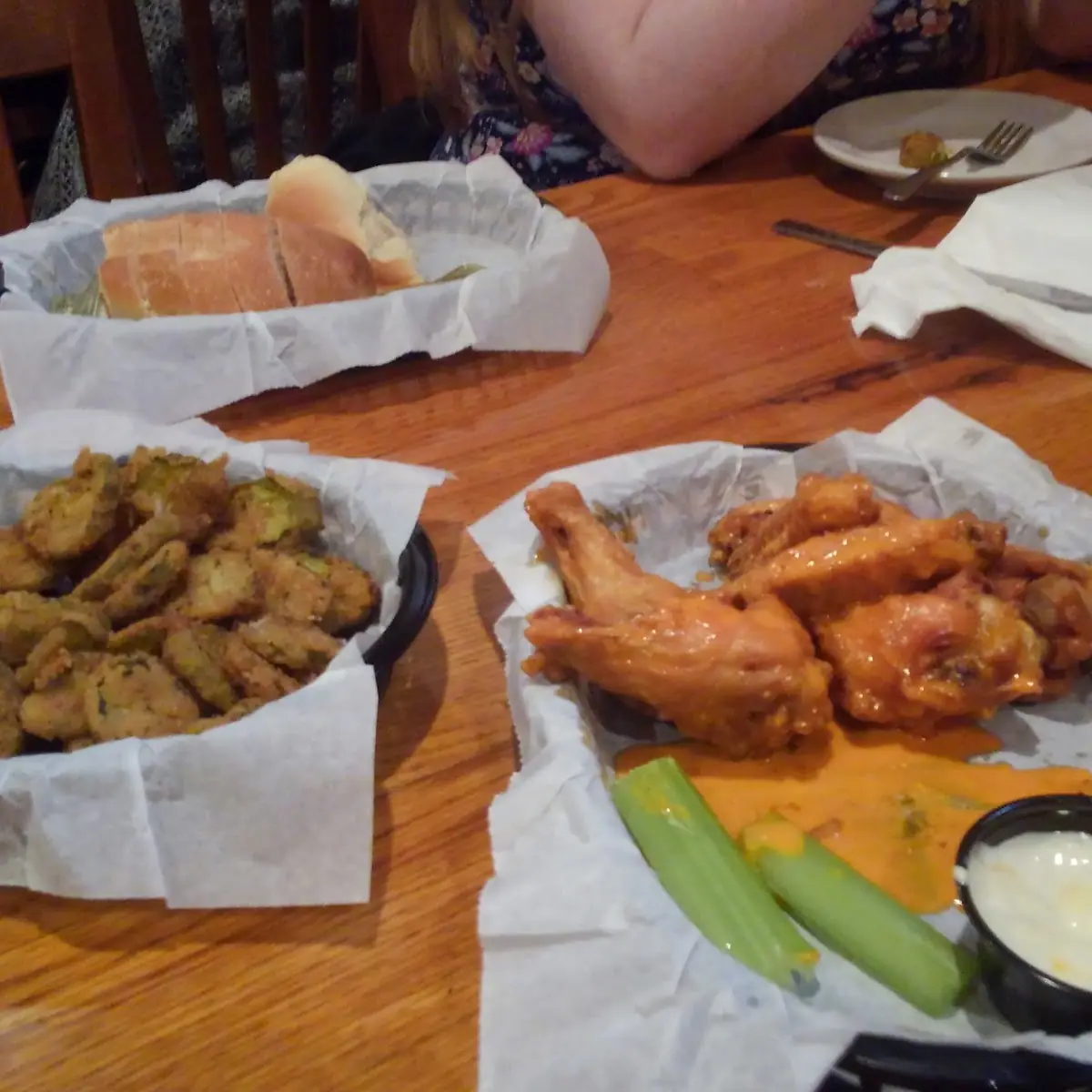 Wings and Fried Pickles