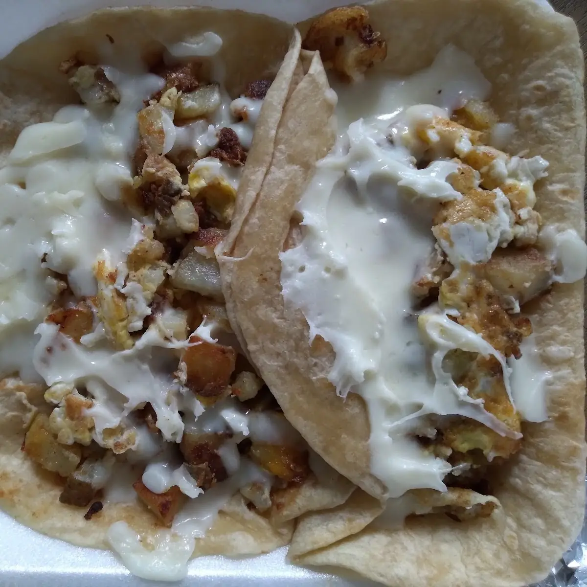 Potato Egg and Chorizo Taco