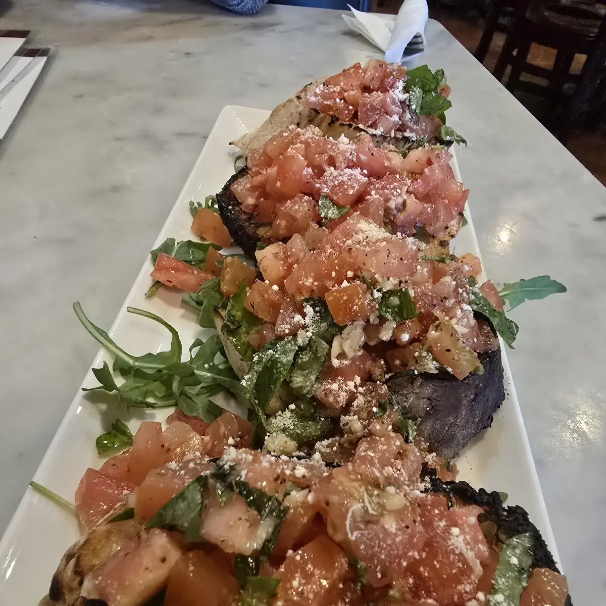Grilled Bread Tomato Basil
